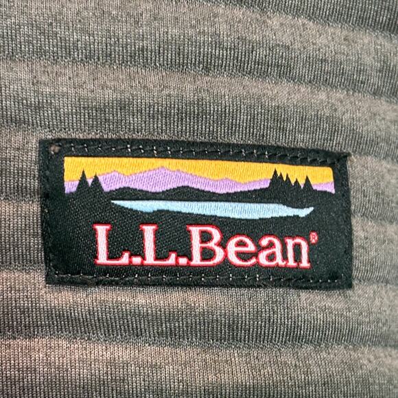 LL Bean Sweatshirt Womens 2X Plus Green Airlight Knit Pullover 1/4 Snap Ribbed - Picture 3 of 9